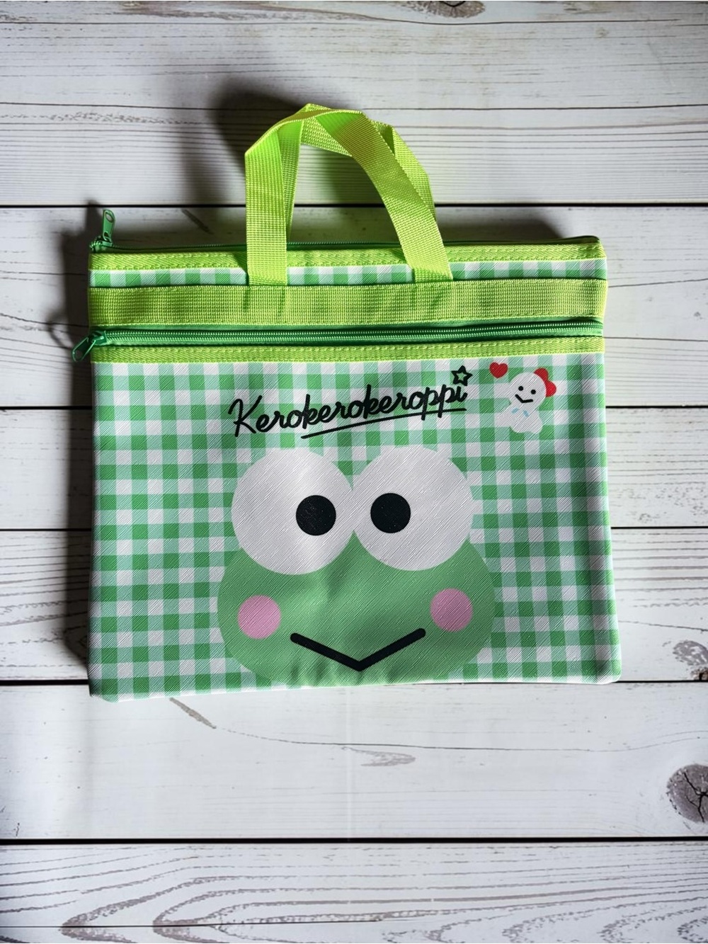 Green Keroppi Laptop Bag